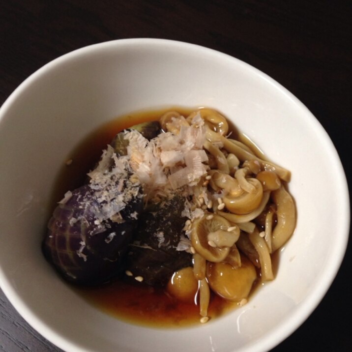 もう一品!茄子となめこのおひたし #さちごはん